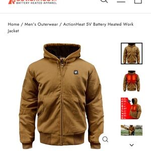 Action heat men’s small work coat